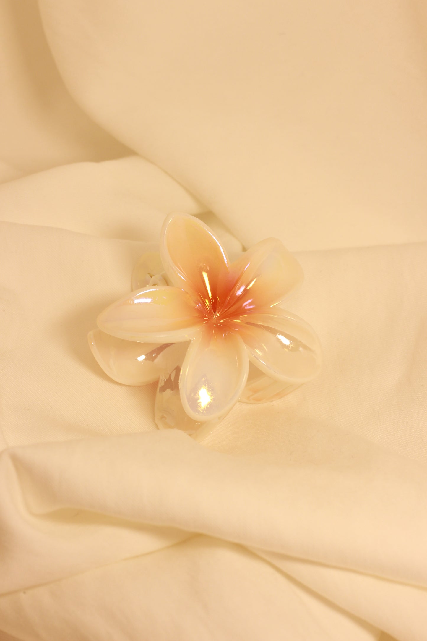 Piranha de Flor Branca com Laranja