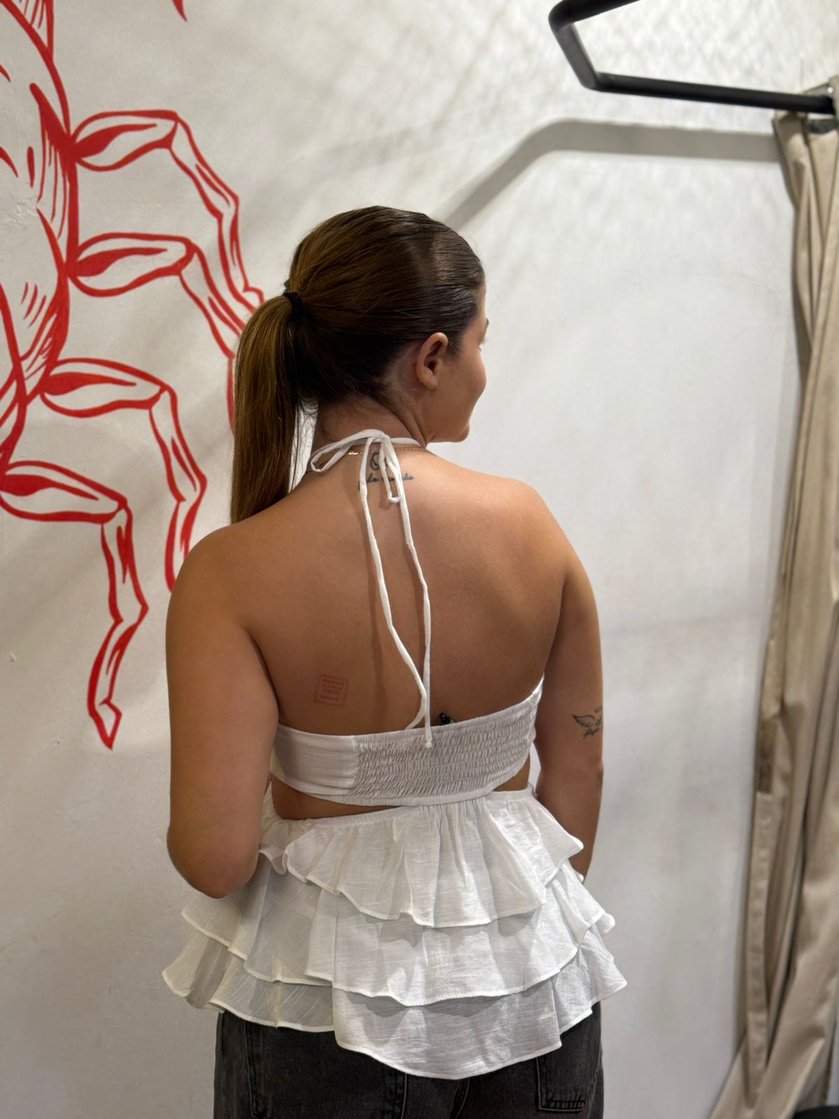 Blusa Bata com Camadas e Amarração