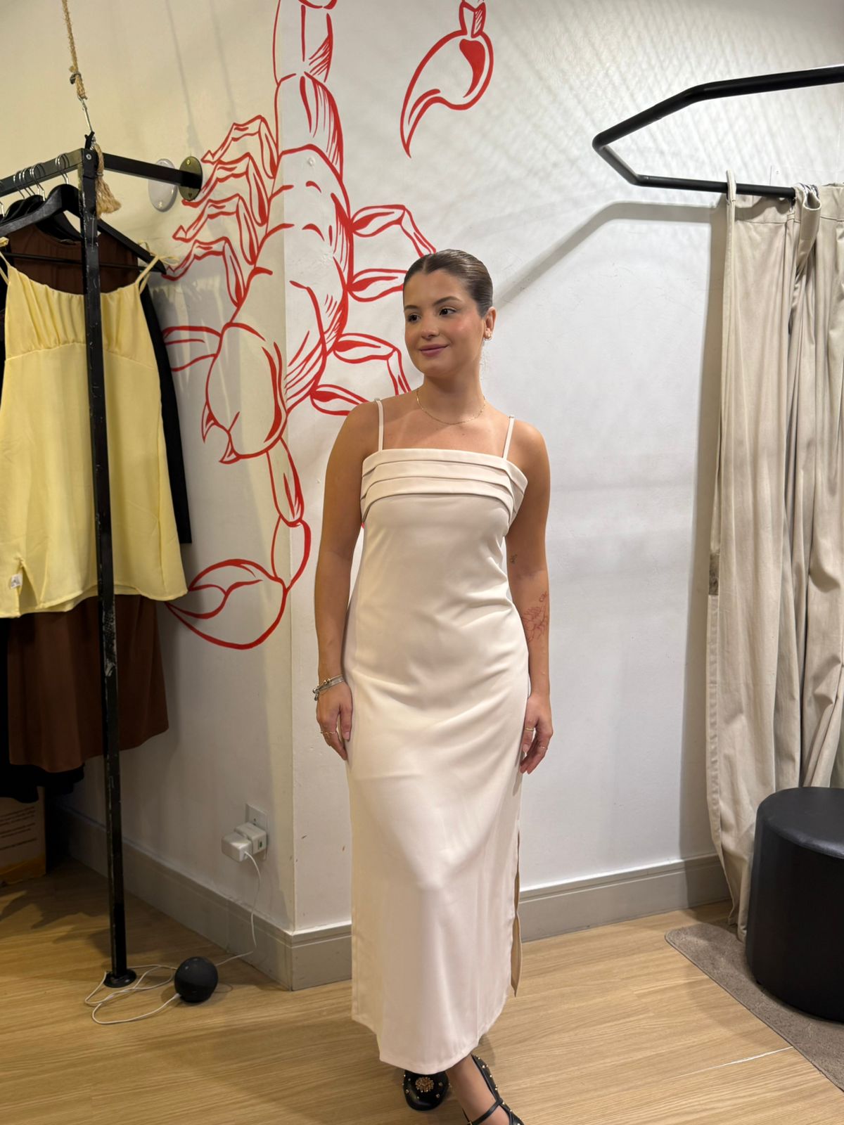 Vestido Alfaiataria Areia