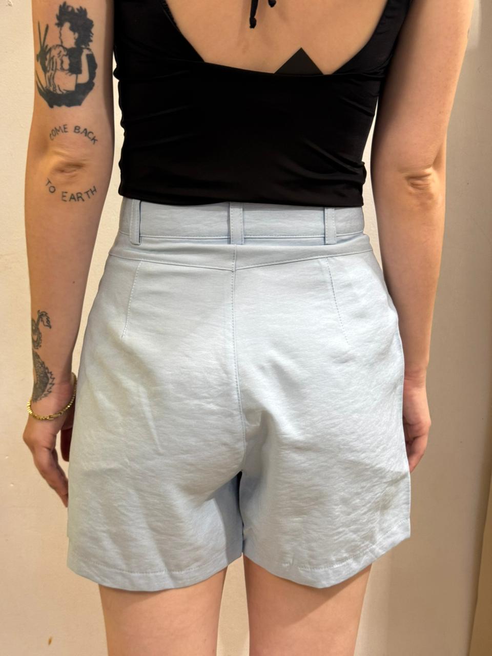 Short de Alfaiataria Azul Bebê