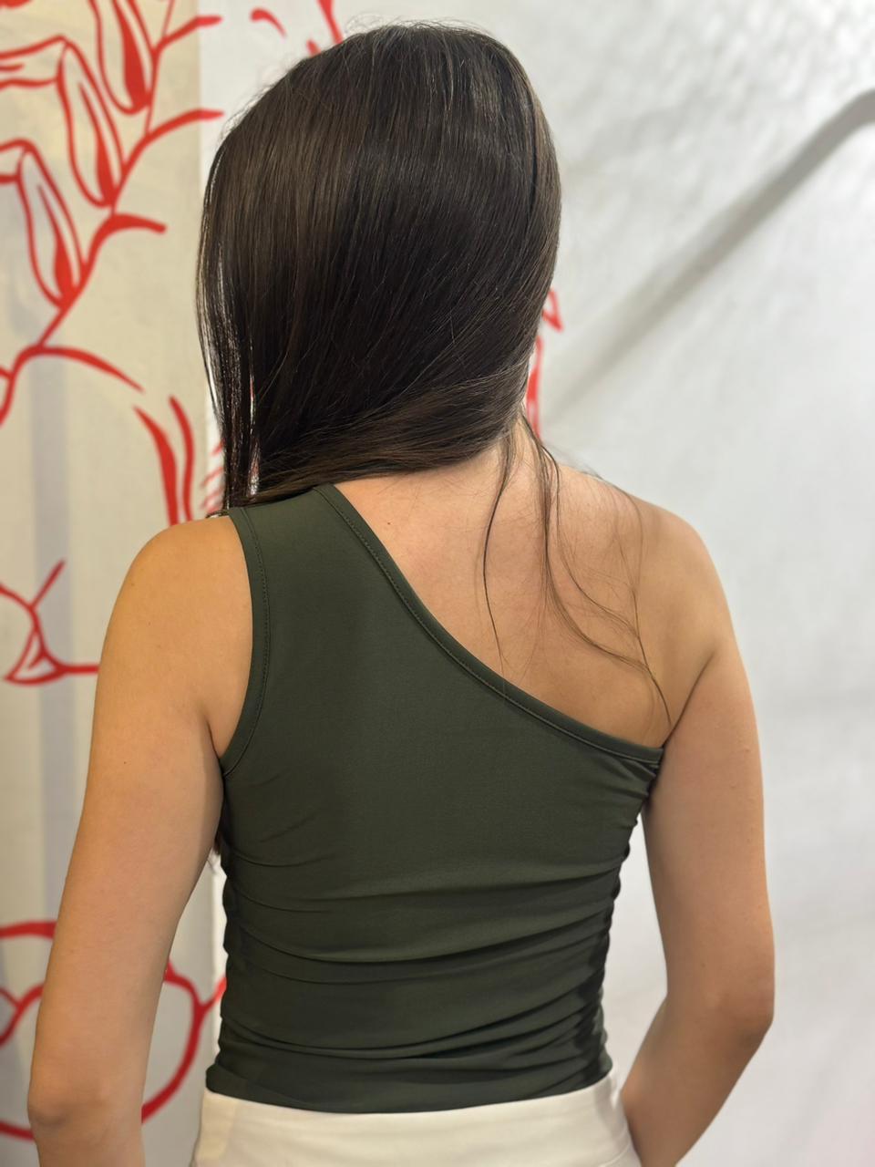 Body Verde Militar um ombro só