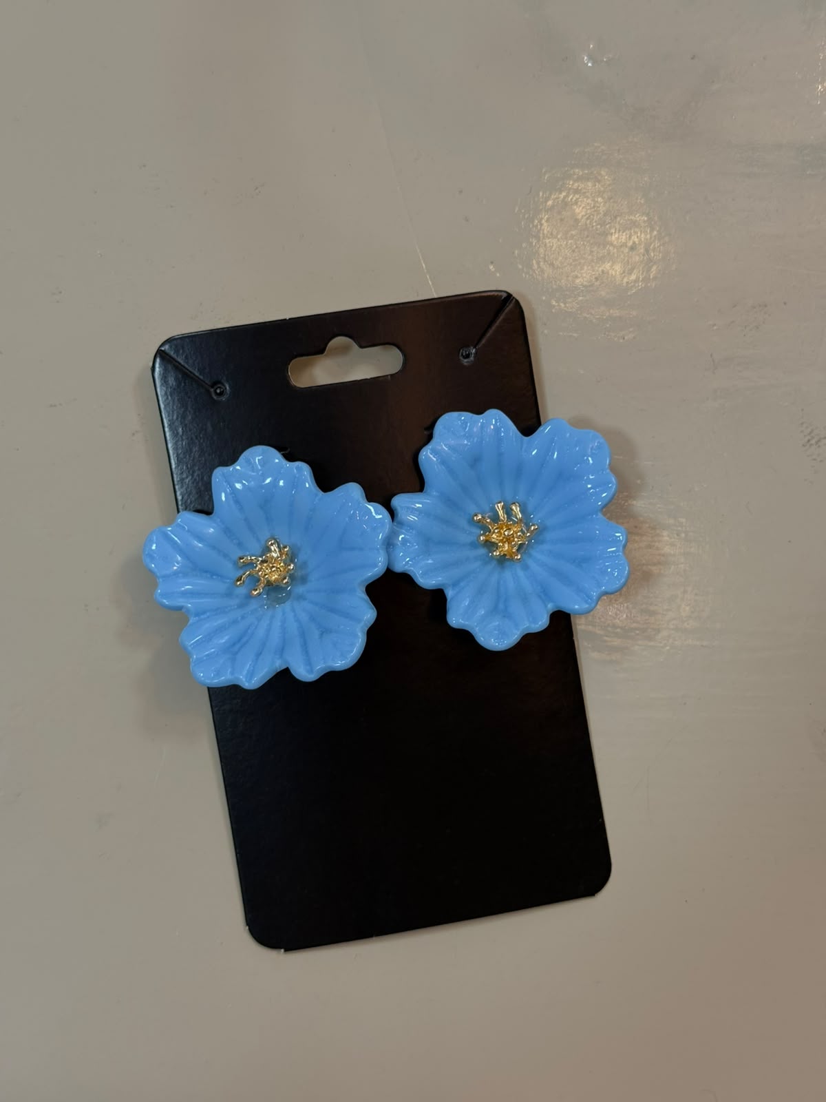 Brinco de flor Azul
