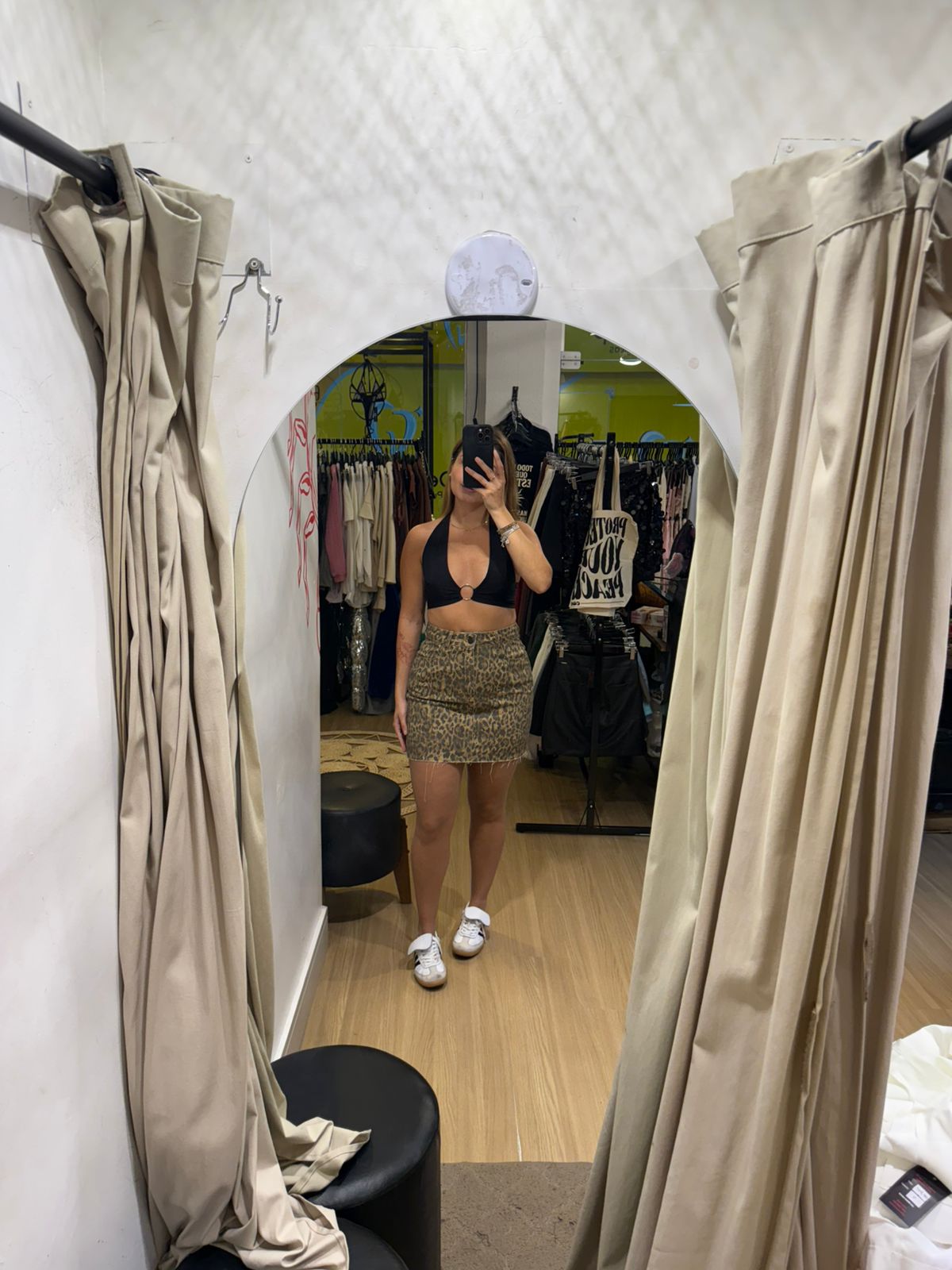 Saia Jeans Animal Print