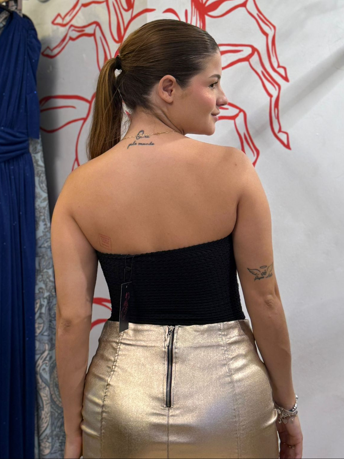 Corset Texturizado Preto