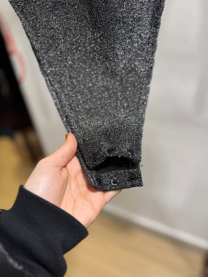 Body manga longa lurex