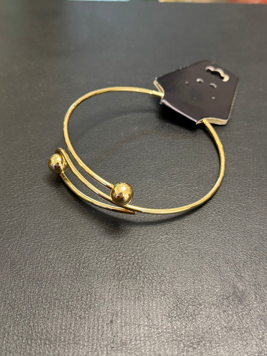 Bracelete dourado bolinhas em pontas