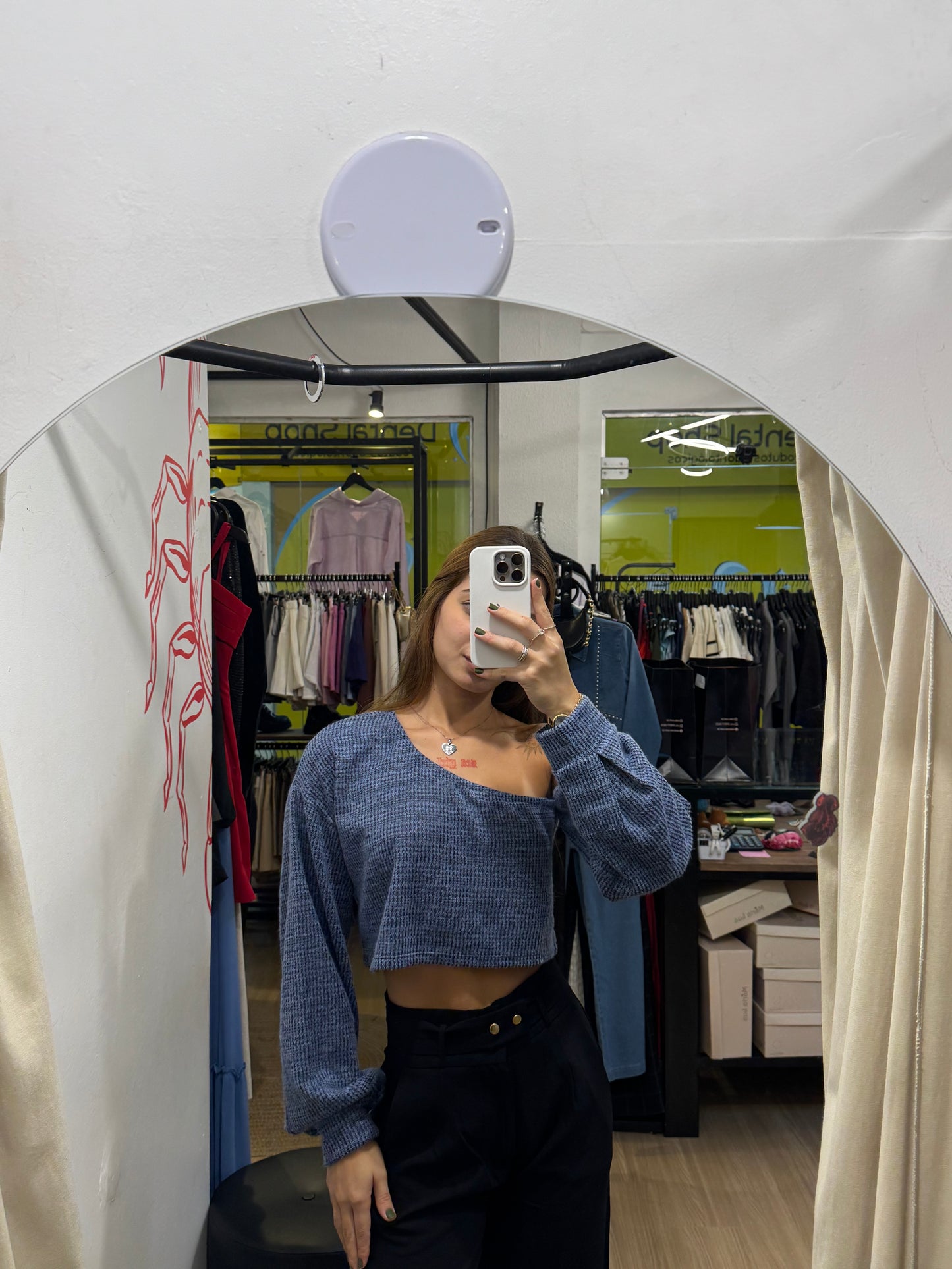 Cropped assimétrico