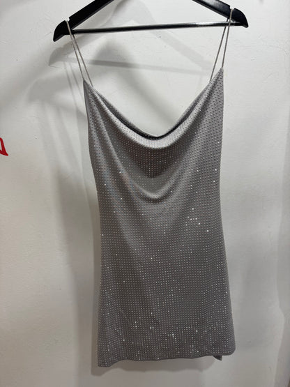 Vestido todo em strass termocolados