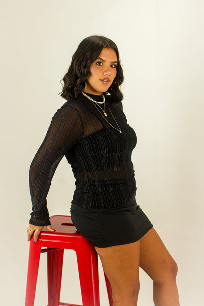 Saia Reta Básica Preta