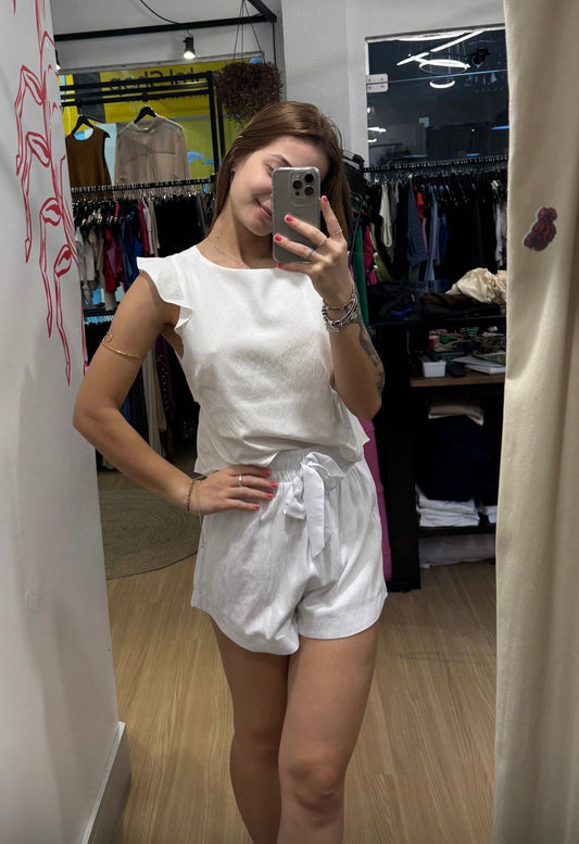 Blusa com babado na manga