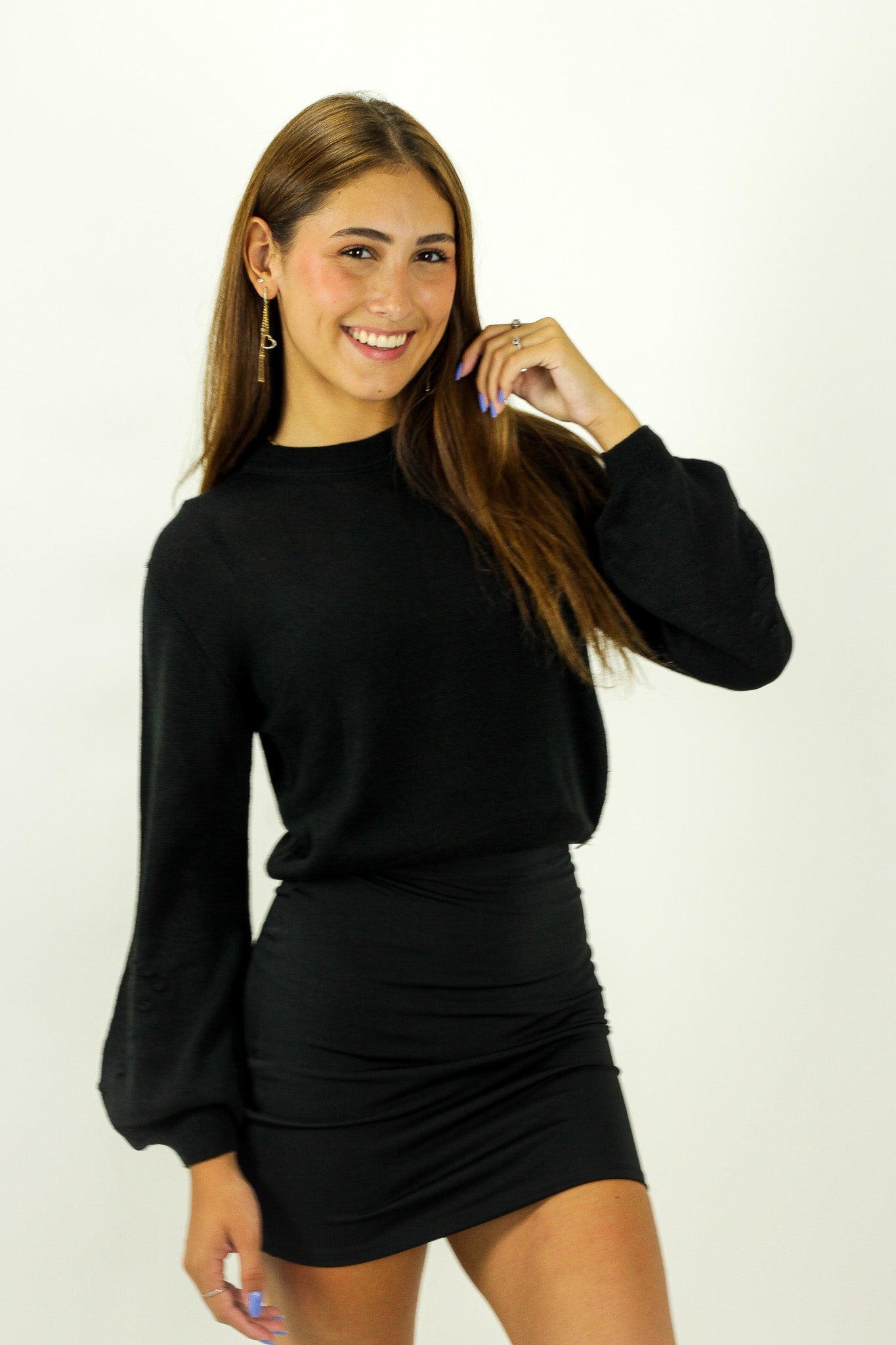 Saia Reta Básica Preta