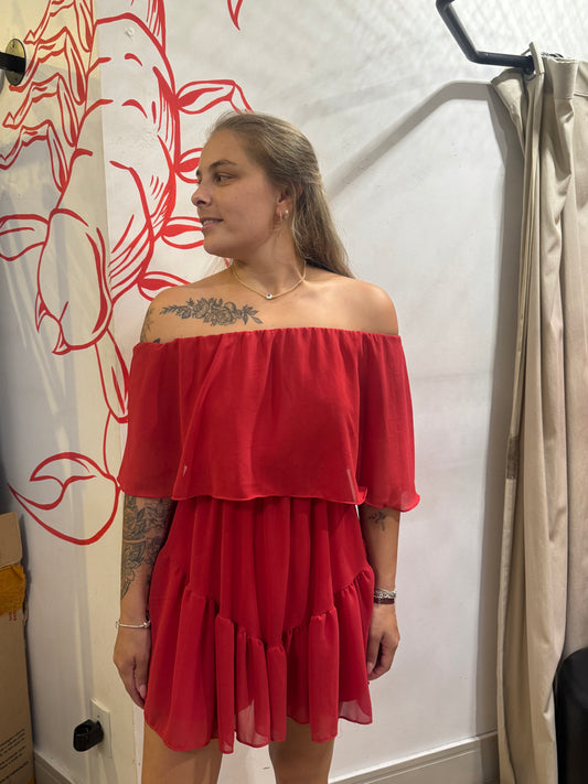 Vestido Tomara-que-Caia com Babados