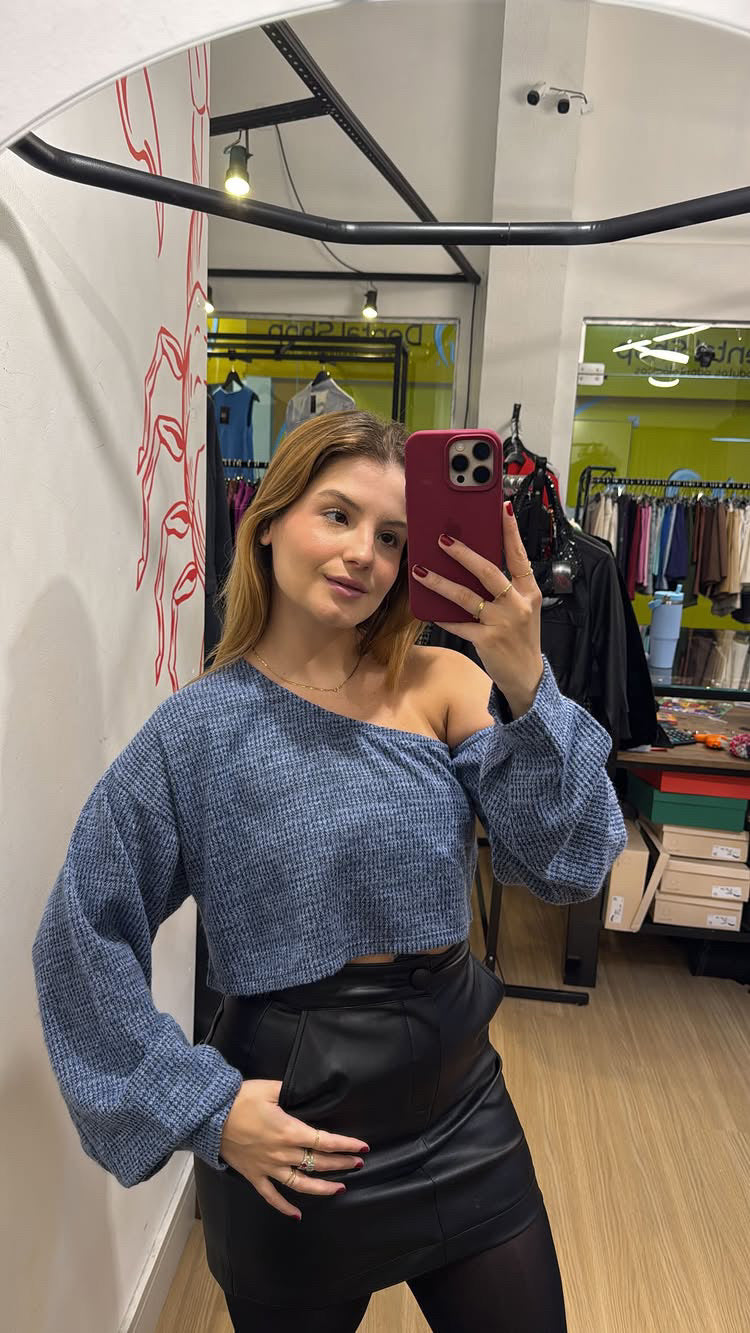 Cropped assimétrico