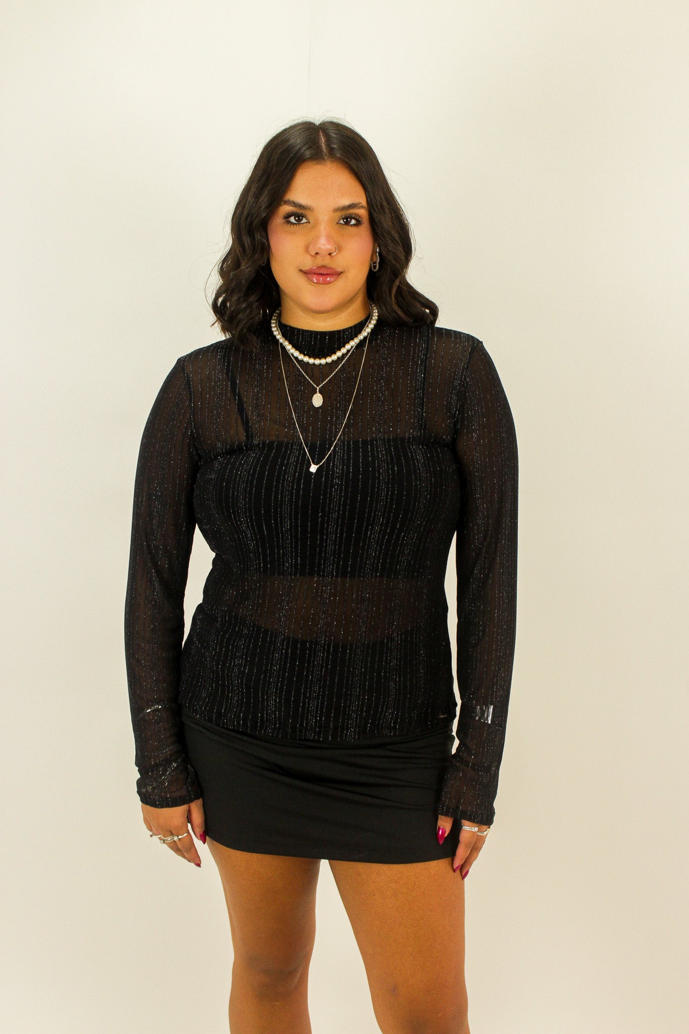 Saia Reta Básica Preta