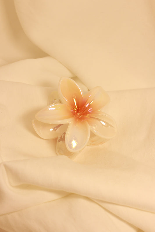 Piranha de Flor Branca com Laranja