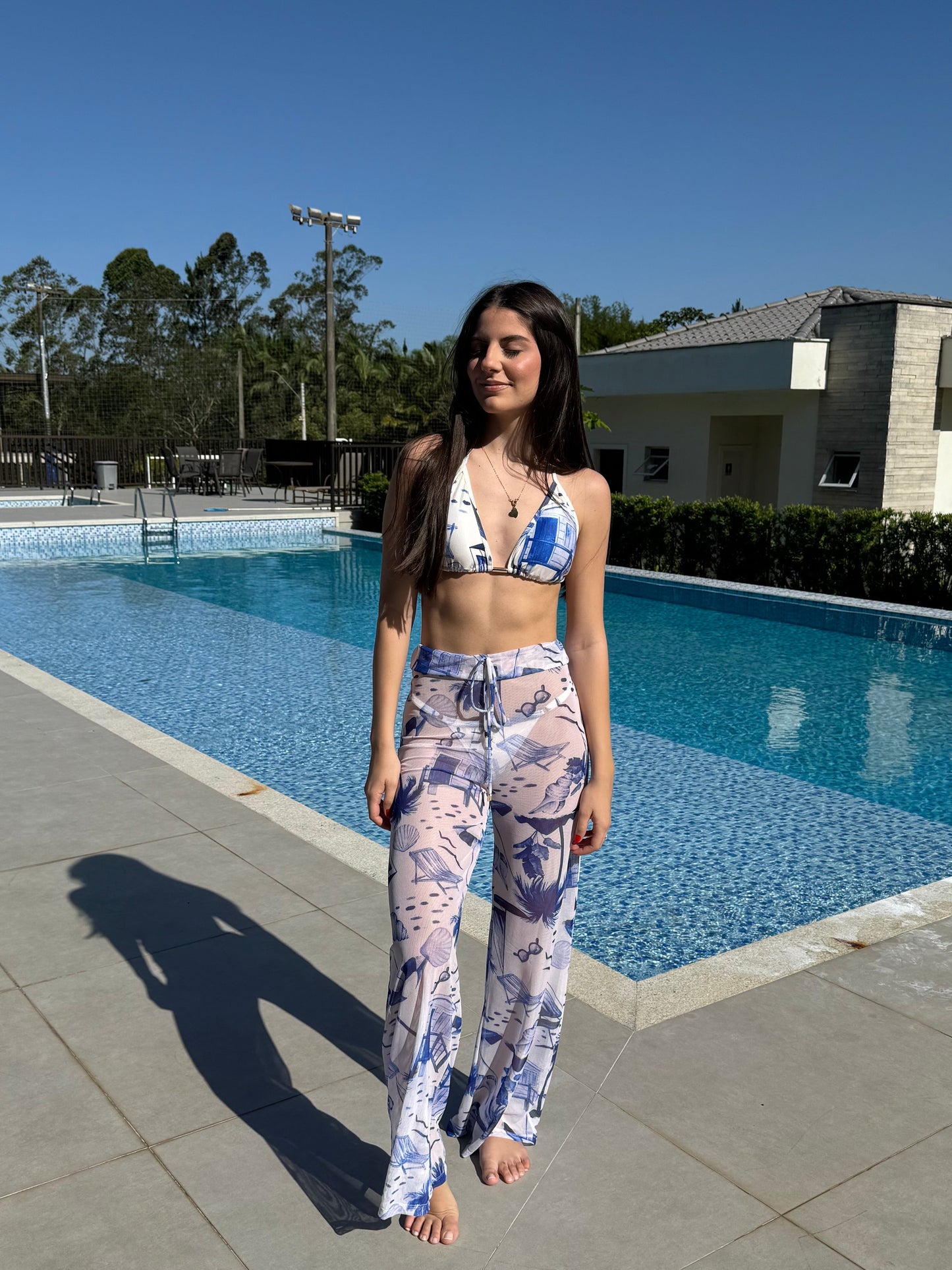 Biquíni 3 Peças com Calça Saída de Praia