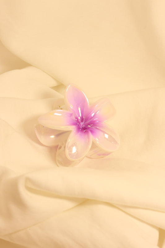 Piranha de Flor Branca com Lilás