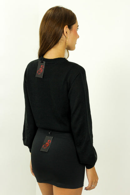 Saia Reta Básica Preta