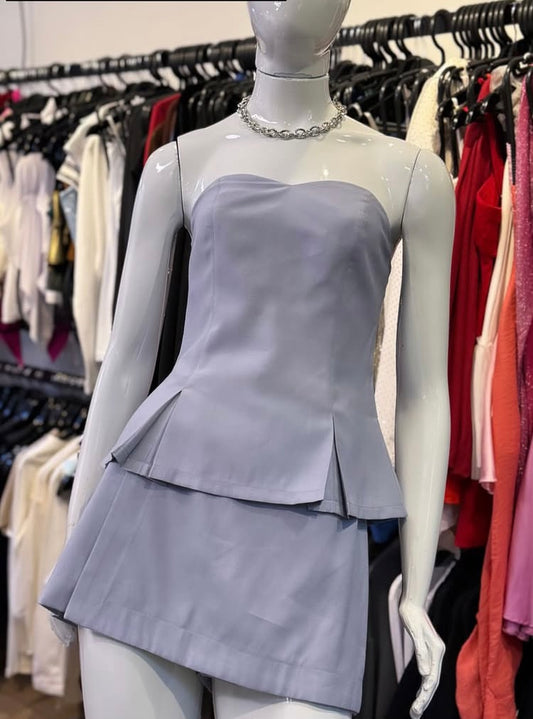 Cropped tomara que caía com drapeados