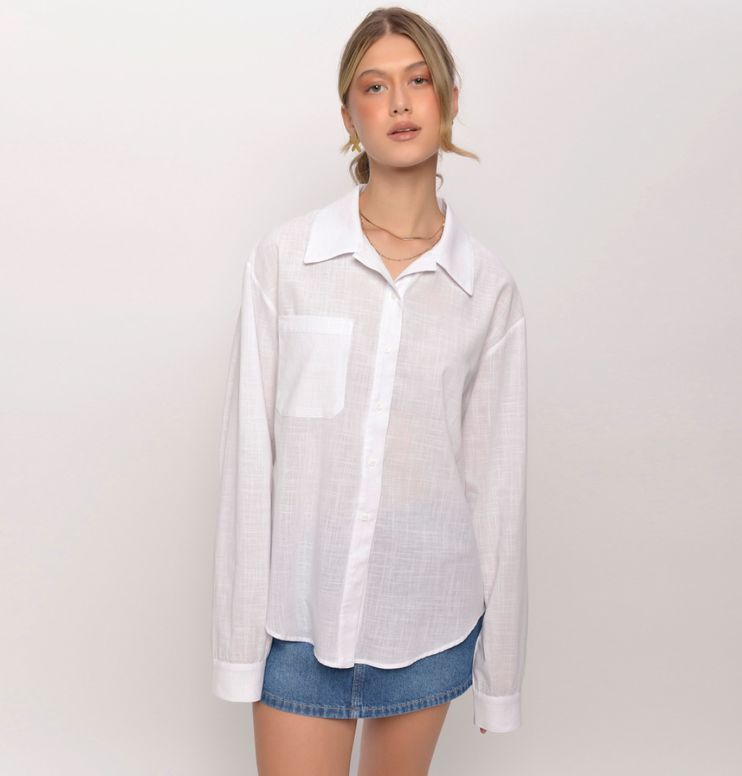 Camisa oversized leve