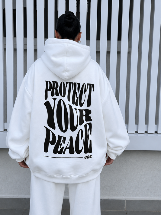 Moletom Branco Protect Your Peace