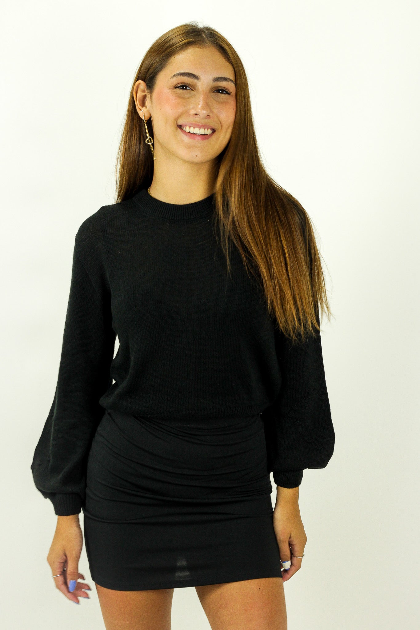 Saia Reta Básica Preta