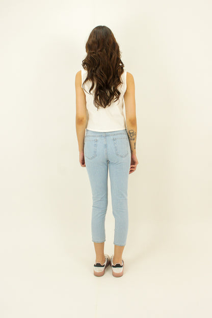 Regata cropped com bolinhas pratas