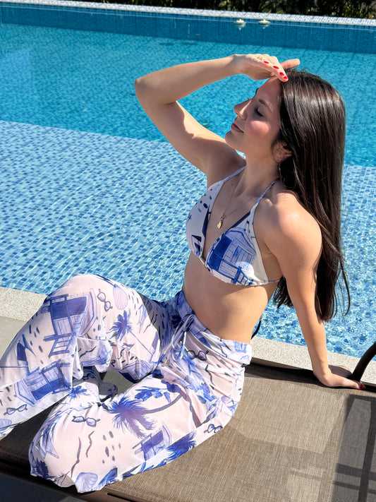 Biquíni 3 Peças com Calça Saída de Praia