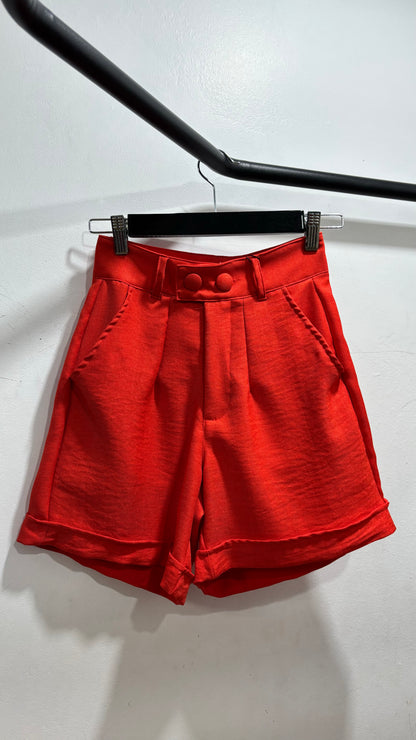 Shorts alfaiataria vermelho