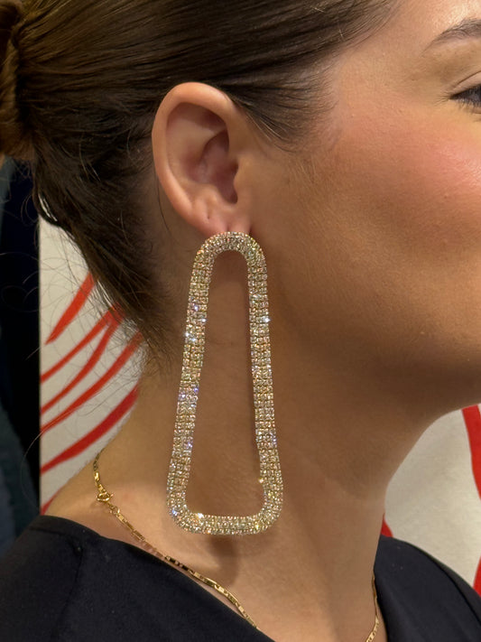 Brinco de Strass Dourado