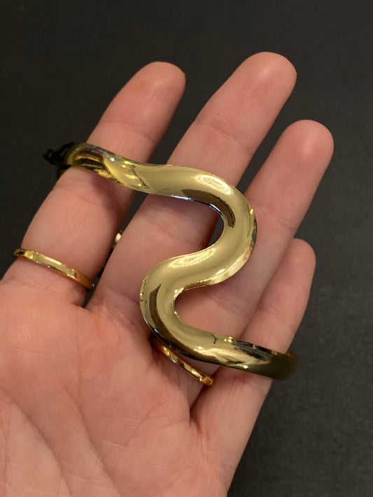 Bracelete onda dourado