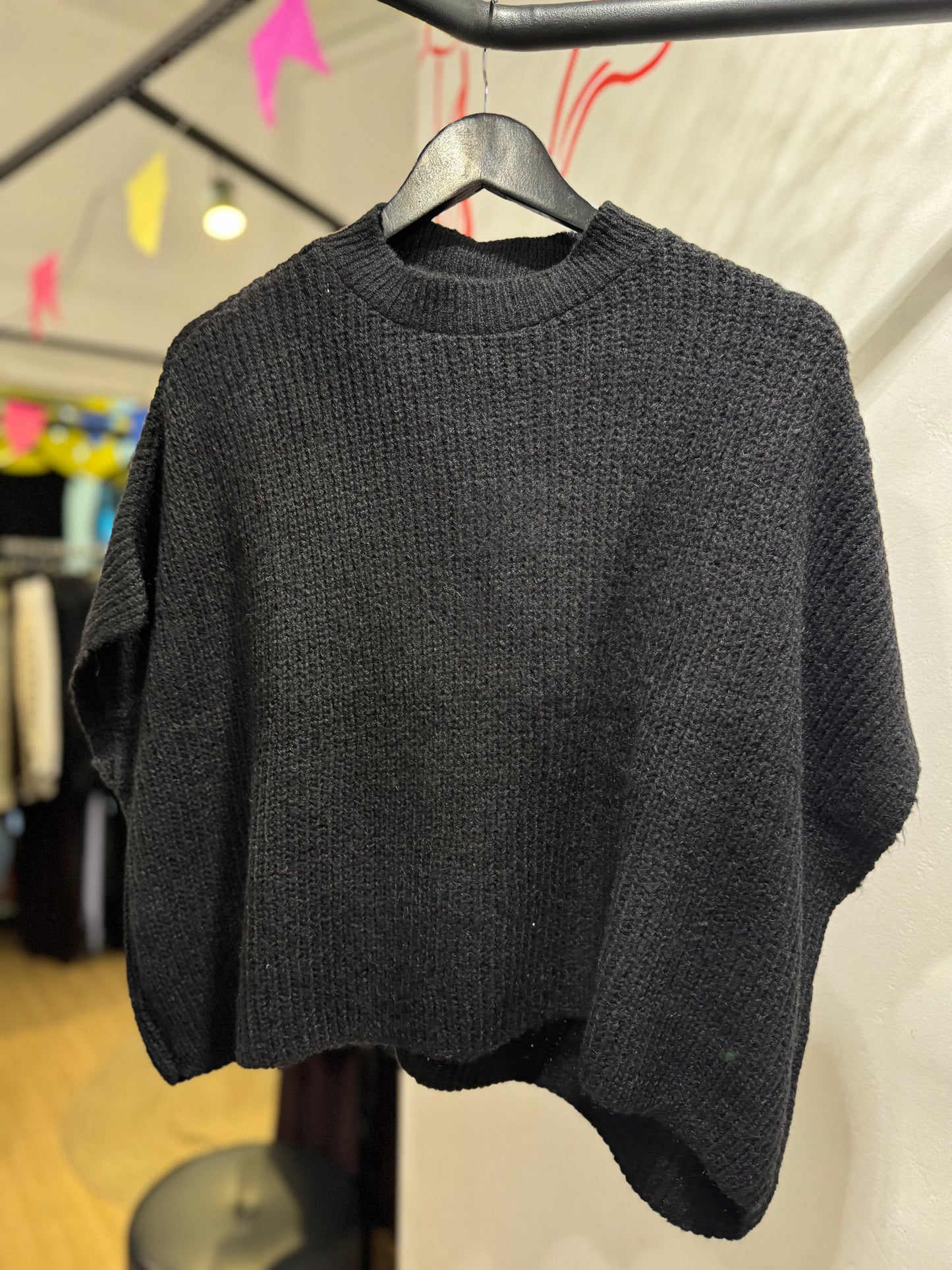 Blusão tricot preto