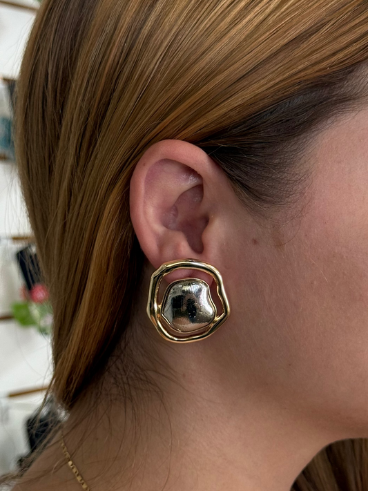 Brinco Prata com Dourado