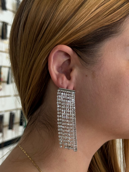 Brinco Franja de Strass