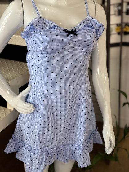 Vestido Xadrez Com Coração