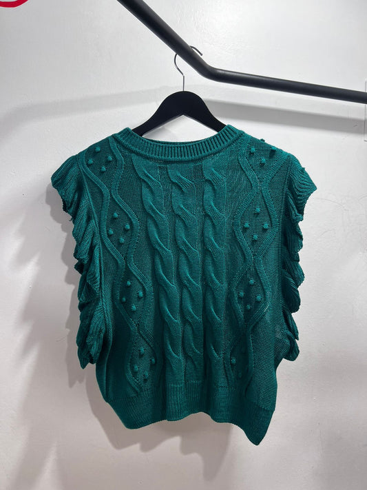 Blusa estilo colete tricot