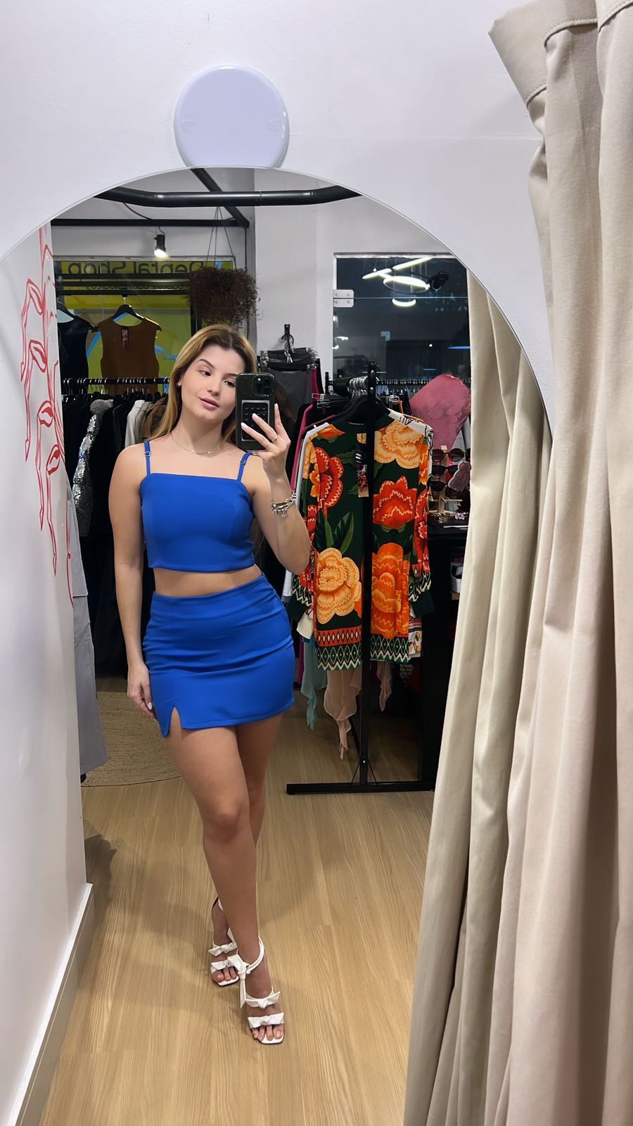 Cropped azul