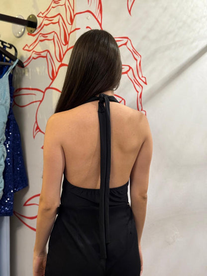 Body Preto Decote Halter