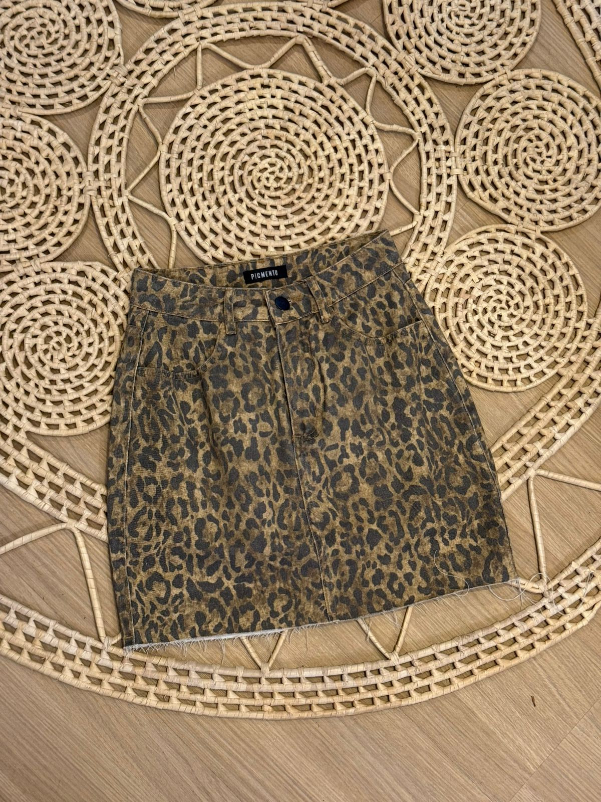 Saia Jeans Animal Print