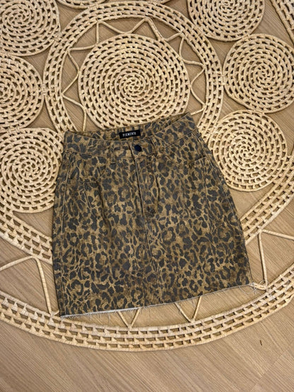 Saia Jeans Animal Print