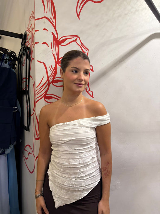 Top Ombro Só com Babados