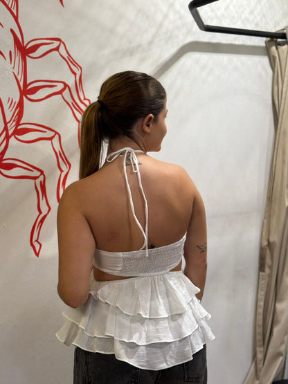 Blusa Bata com Camadas e Amarração