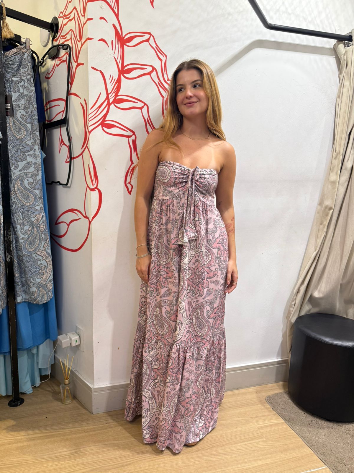 Vestido Longo estampa Paisley