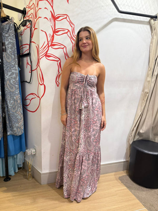 Vestido Longo estampa Paisley