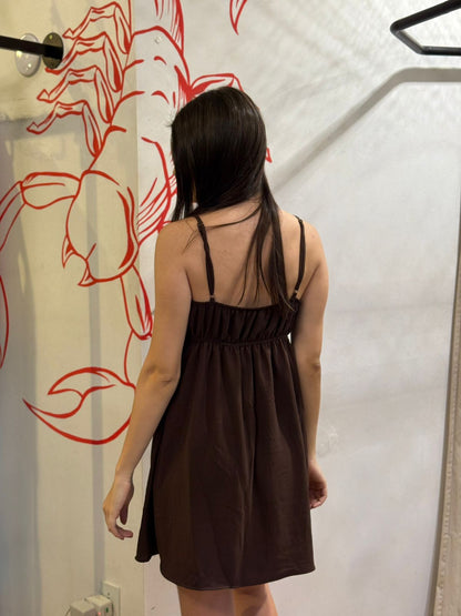 Vestido Curto Marrom