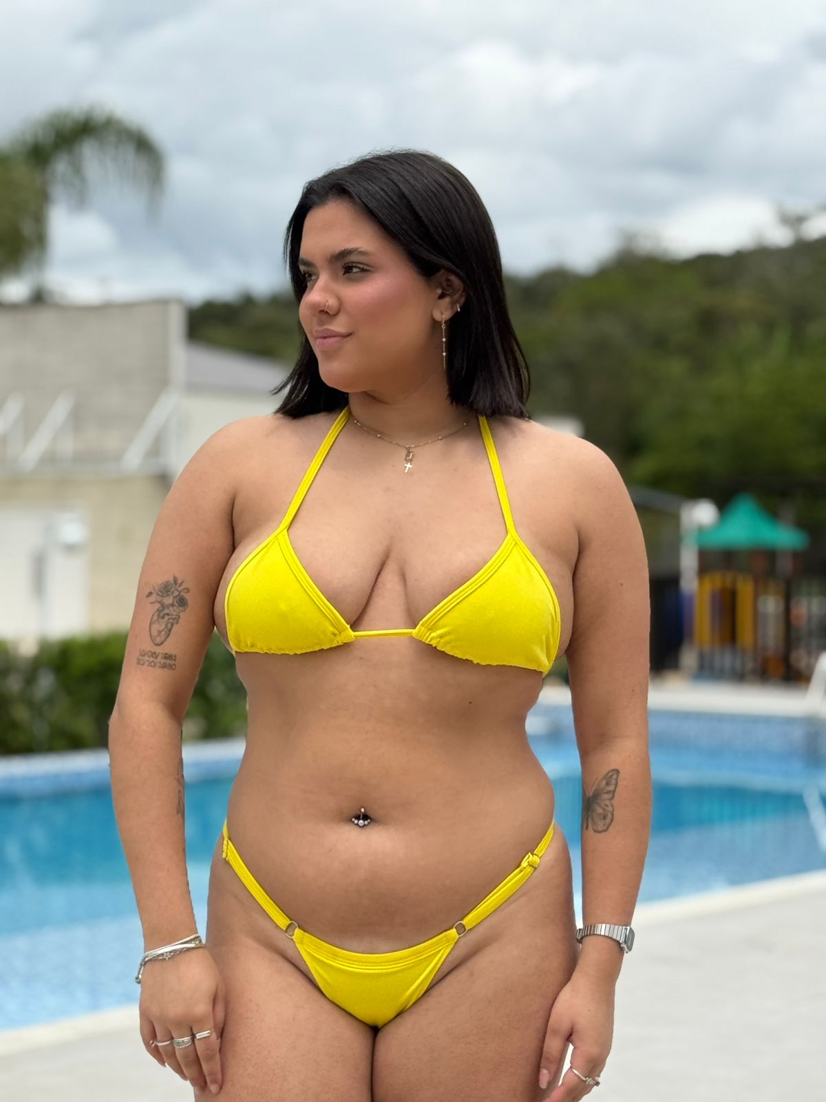 Biquíni Cortininha Amarelo