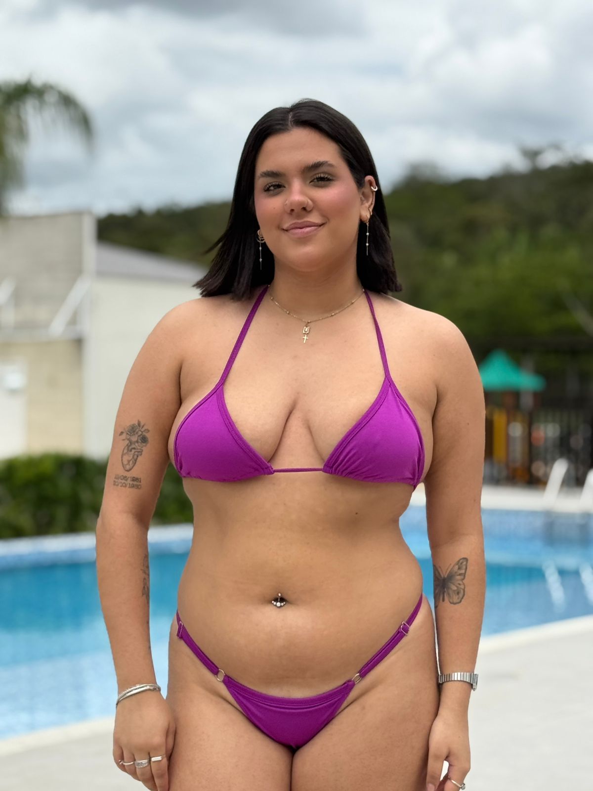 Biquíni Cortininha Fúcsia