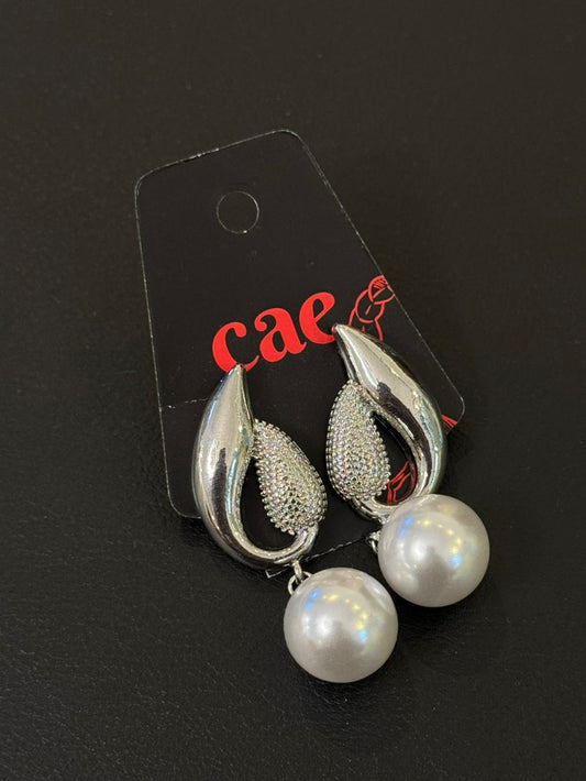 Brinco Prata com Pérolas