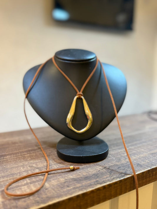 Colar Choker Orgânico Dourado