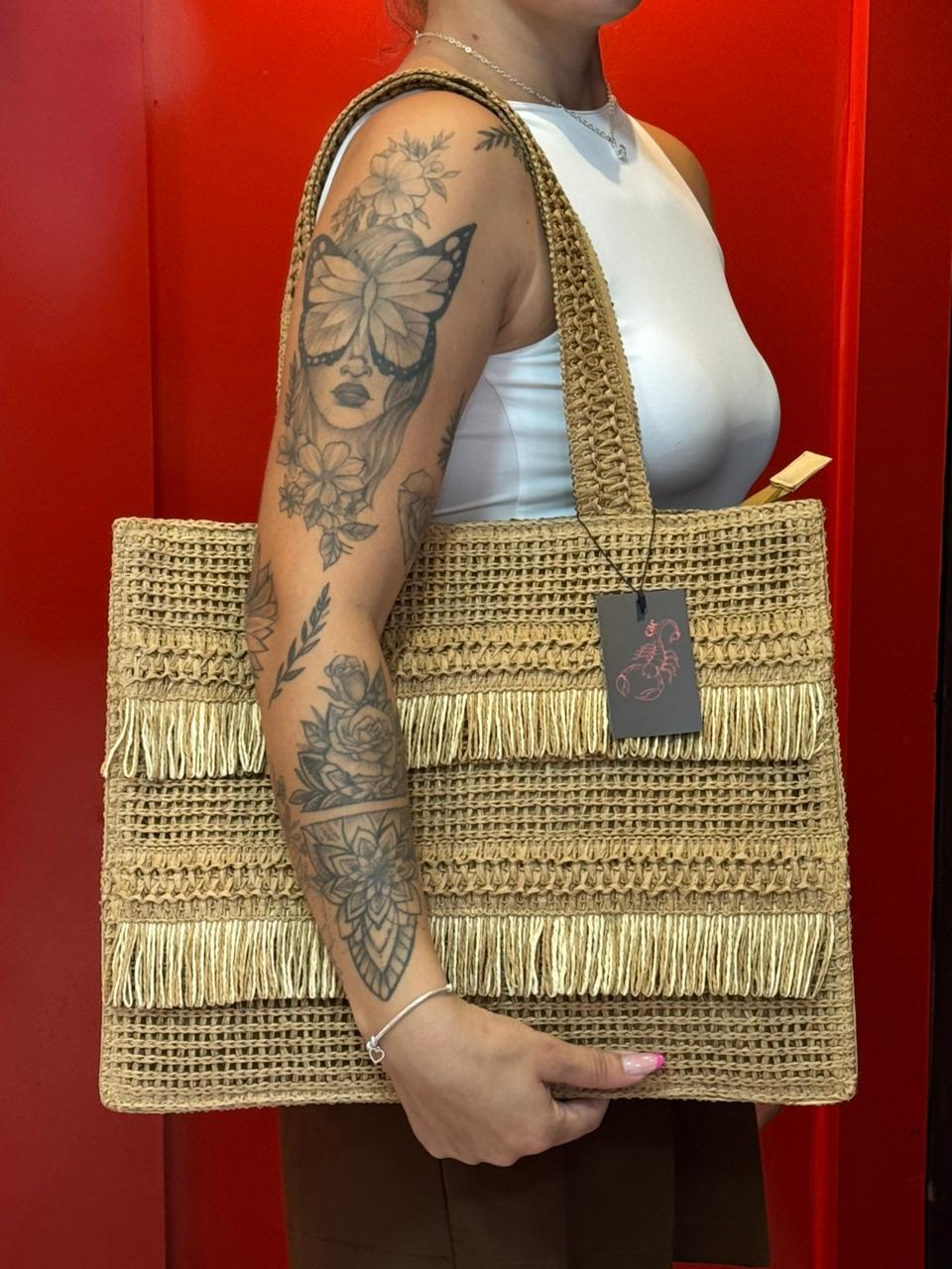 Bolsa de Praia com Franja Frontal